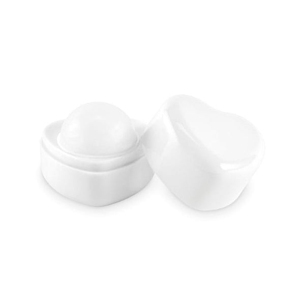 Balsamo labbra vegano a forma di cuore Bianco - personalizzabile con logo
