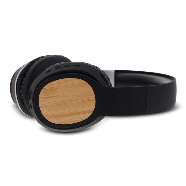 Bamboo Headphone Nero - personalizzabile con logo