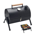 Barbecue portatile con camino Nero - personalizzabile con logo