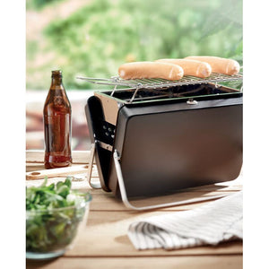 Barbecue portatile e supporto Nero - personalizzabile con logo