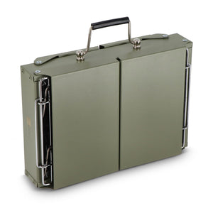 Barbecue portatile InSideOut Fyra verde calce - personalizzabile con logo
