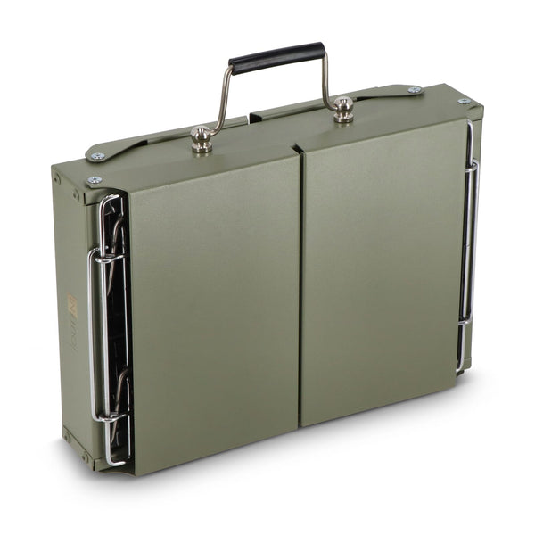 Barbecue portatile InSideOut Fyra verde calce - personalizzabile con logo