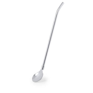 Bastoncino da Cocktail Cannuccia Noro color argento - personalizzabile con logo