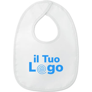 Bavaglino in cotone bianco - personalizzabile con logo
