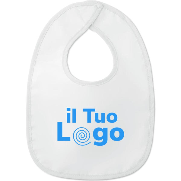 Bavaglino in cotone bianco - personalizzabile con logo