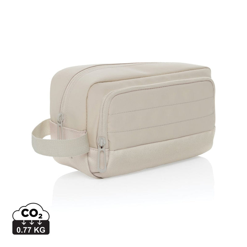Beauty case Armond in RPET AWARE™ beige - personalizzabile con logo