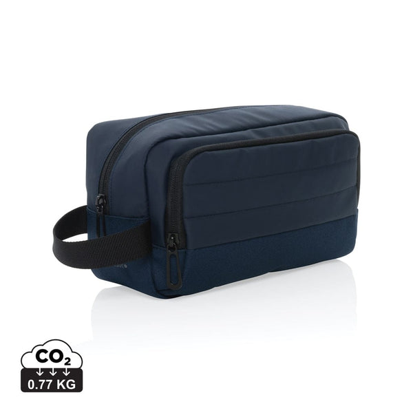 Beauty case Armond in RPET AWARE™ blu navy - personalizzabile con logo