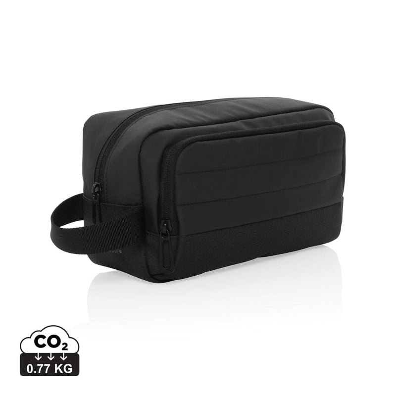 Beauty case Armond in RPET AWARE™ nero - personalizzabile con logo