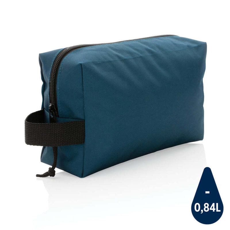 Beauty case basic Impact AWARE™ in rPET blu navy - personalizzabile con logo