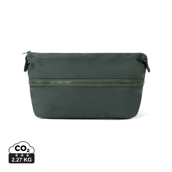 Beauty case espandibile VINGA Baltimore Neo RCS verde - personalizzabile con logo