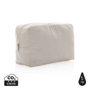 Beauty case in rcanvas 285 gm2 non tinto Impact Aware™ bianco - personalizzabile con logo