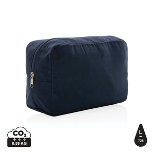 Beauty case in rcanvas 285 gm2 non tinto Impact Aware™ blu navy - personalizzabile con logo