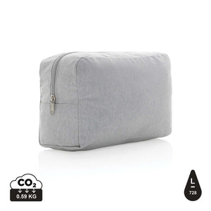 Beauty case in rcanvas 285 gm2 non tinto Impact Aware™ grigio - personalizzabile con logo