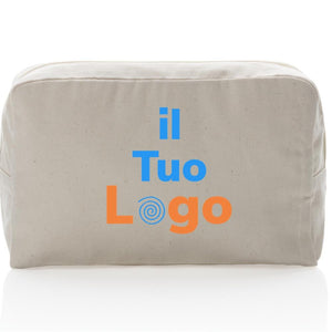Beauty case in rcanvas 285 gm2 non tinto Impact Aware™ - personalizzabile con logo