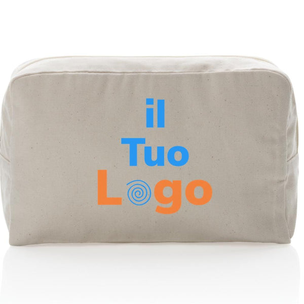 Beauty case in rcanvas 285 gm2 non tinto Impact Aware™ - personalizzabile con logo