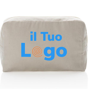 Beauty case in rcanvas 285 gm2 non tinto Impact Aware™ - personalizzabile con logo
