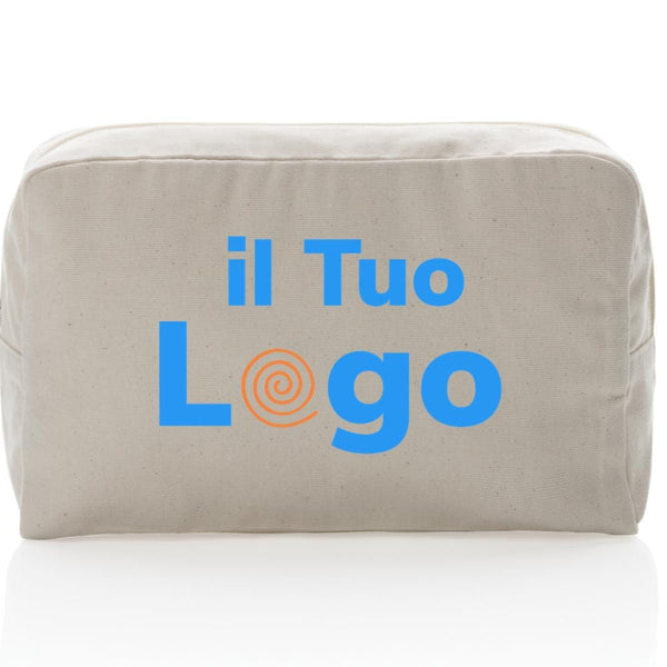 Beauty case in rcanvas 285 gm2 non tinto Impact Aware™ - personalizzabile con logo