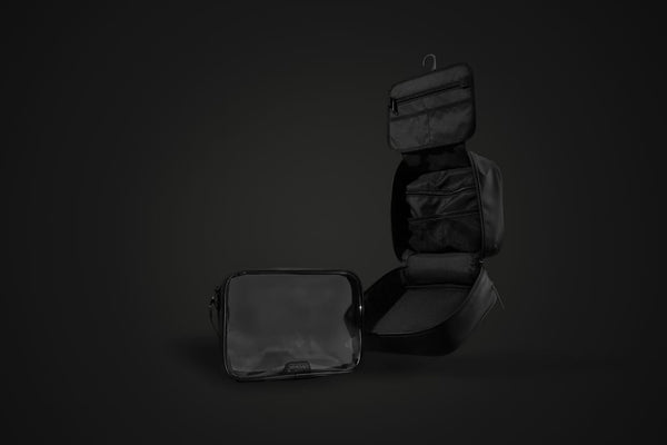 Beauty case multifunzionale Swiss Peak OSLO RCS nero - personalizzabile con logo