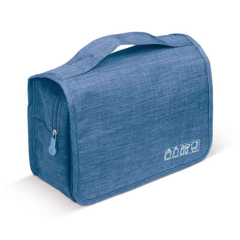 Beauty case per kit di cortesia azzurro - personalizzabile con logo