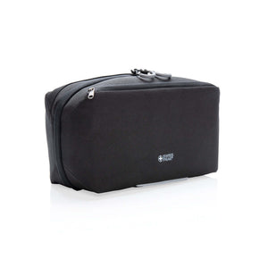 Beauty case Swiss Peak AWARE™ senza PVC nero - personalizzabile con logo