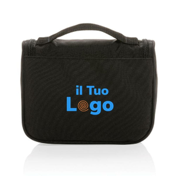 Beauty case Swiss Peak Lohan AWARE™ nero - personalizzabile con logo