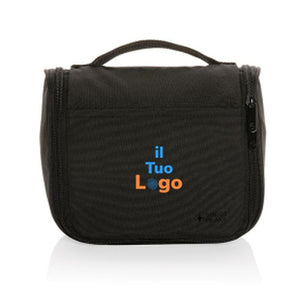 Beauty case Swiss Peak Lohan AWARE™ nero - personalizzabile con logo