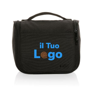 Beauty case Swiss Peak Lohan AWARE™ nero - personalizzabile con logo