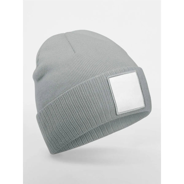 Berretto Appliqué Patch Beanie grigio - personalizzabile con logo