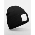 Berretto Appliqué Patch Beanie nero - personalizzabile con logo