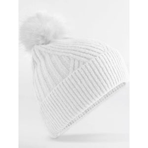 Berretto Berretto Snow Luxe bianco - personalizzabile con logo