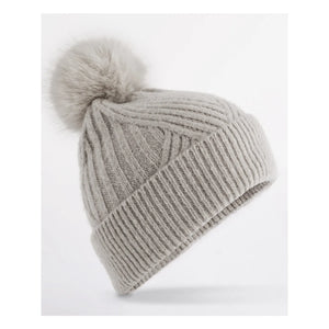 Berretto Berretto Snow Luxe grigio - personalizzabile con logo