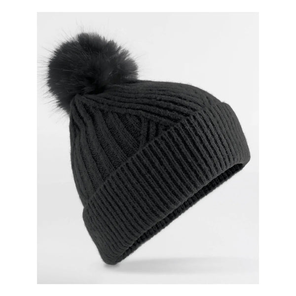 Berretto Berretto Snow Luxe nero - personalizzabile con logo