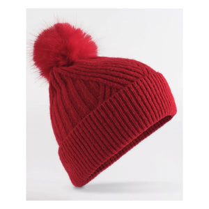 Berretto Berretto Snow Luxe rosso - personalizzabile con logo