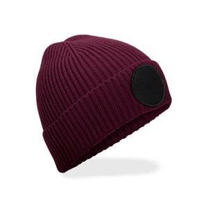 Berretto Circular Fashion Patch Beanie bordeaux - personalizzabile con logo