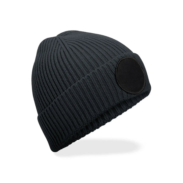 Berretto Circular Fashion Patch Beanie grigio - personalizzabile con logo