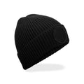 Berretto Circular Fashion Patch Beanie nero - personalizzabile con logo