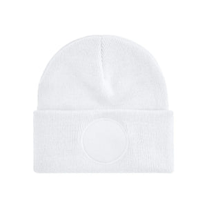 Berretto Circular Patch Beanie bianco - personalizzabile con logo