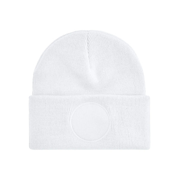 Berretto Circular Patch Beanie bianco - personalizzabile con logo