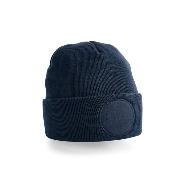 Berretto Circular Patch Beanie blu - personalizzabile con logo