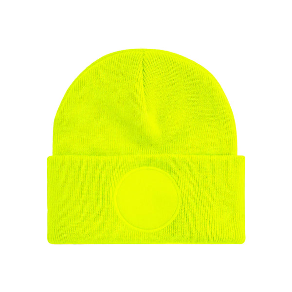 Berretto Circular Patch Beanie giallo - personalizzabile con logo