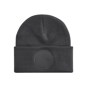 Berretto Circular Patch Beanie grigio - personalizzabile con logo