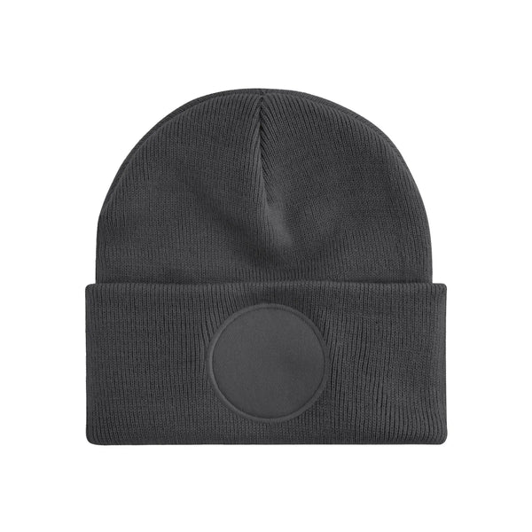 Berretto Circular Patch Beanie grigio - personalizzabile con logo