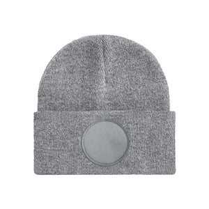 Berretto Circular Patch Beanie heather grey - personalizzabile con logo