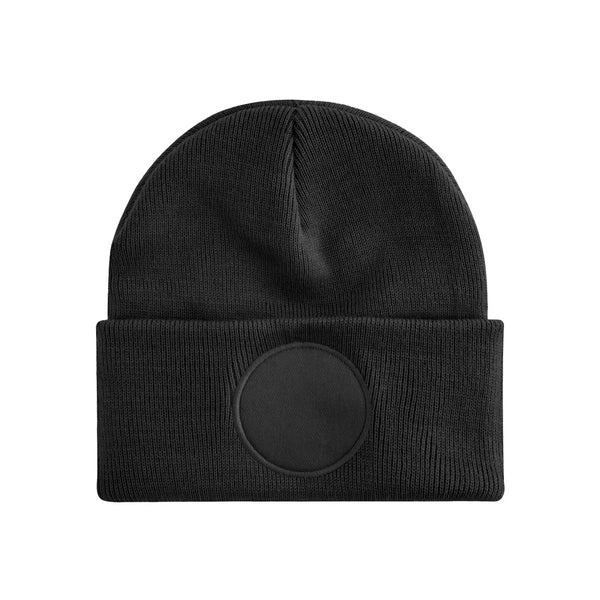 Berretto Circular Patch Beanie nero - personalizzabile con logo