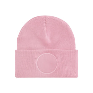 Berretto Circular Patch Beanie rosa - personalizzabile con logo