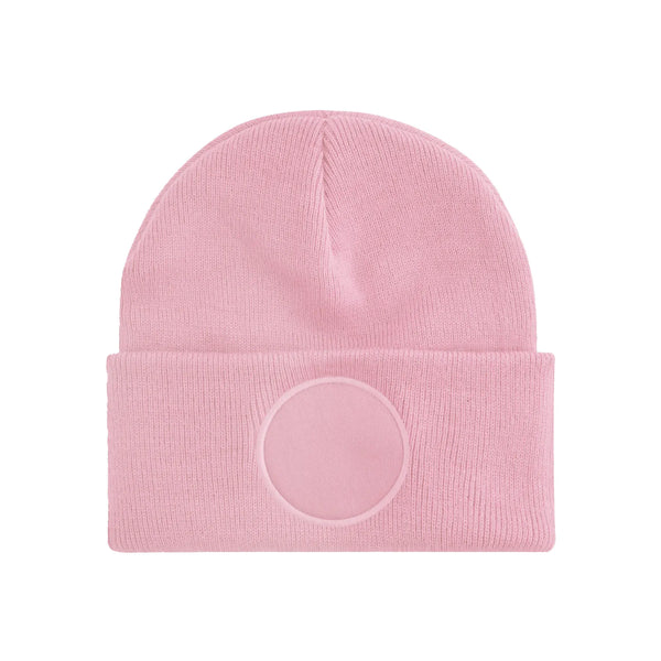 Berretto Circular Patch Beanie rosa - personalizzabile con logo