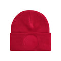 Berretto Circular Patch Beanie rosso - personalizzabile con logo