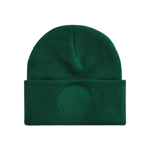 Berretto Circular Patch Beanie verde - personalizzabile con logo