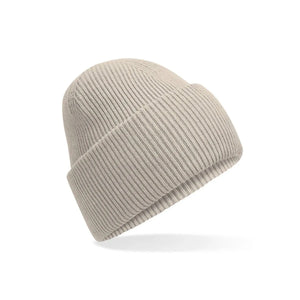 Berretto Classic Engineered Deep Cuffed Beanie natural stone - personalizzabile con logo