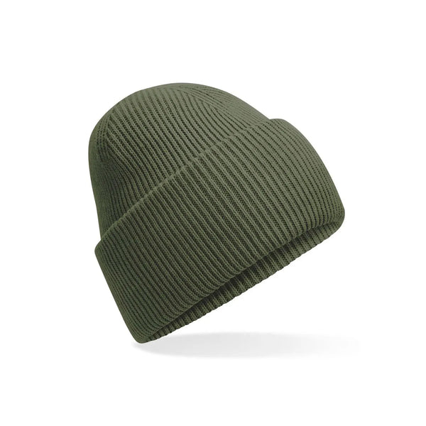 Berretto Classic Engineered Deep Cuffed Beanie olive green - personalizzabile con logo